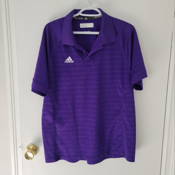 Men's Purple adidas Golf Shirt - Picture 1 of 3
